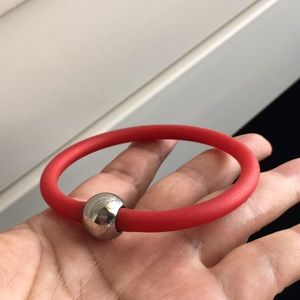 🖤Made in Italy💕steel charm red bracelet